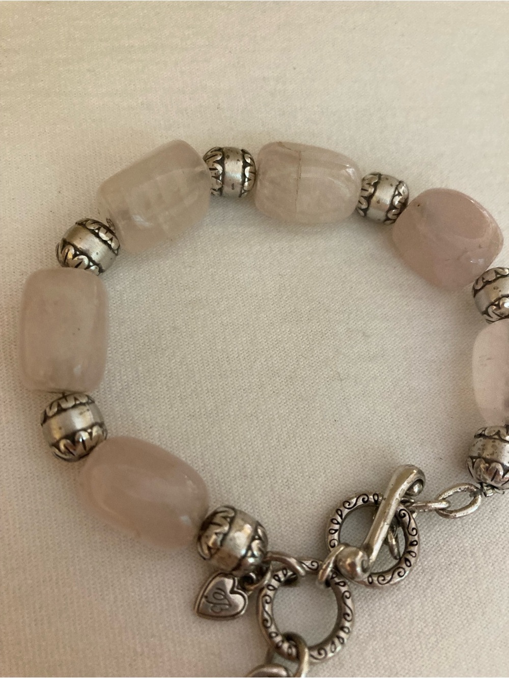 Brighton Rose Quartz Bracelet with Heart Charm - Picture 9 of 9